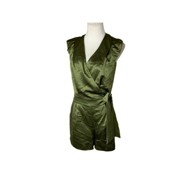 Rachael Roy Army Green Romper. Sz 6 - Picture 3 of 4